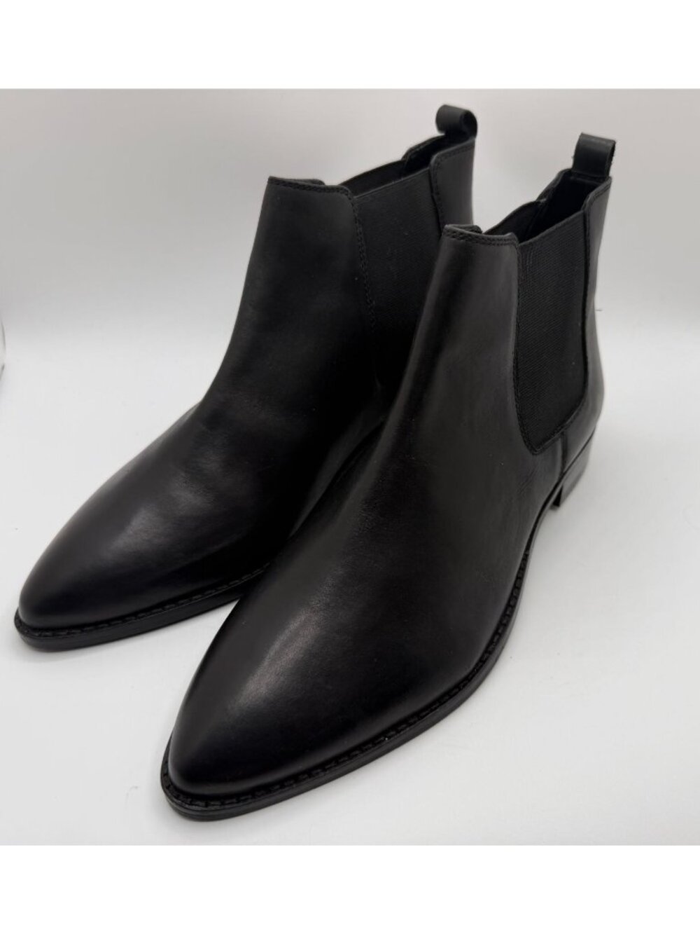 ASOS Design Appreciate Leather Chelsea Boots Black Women's Size 7.5